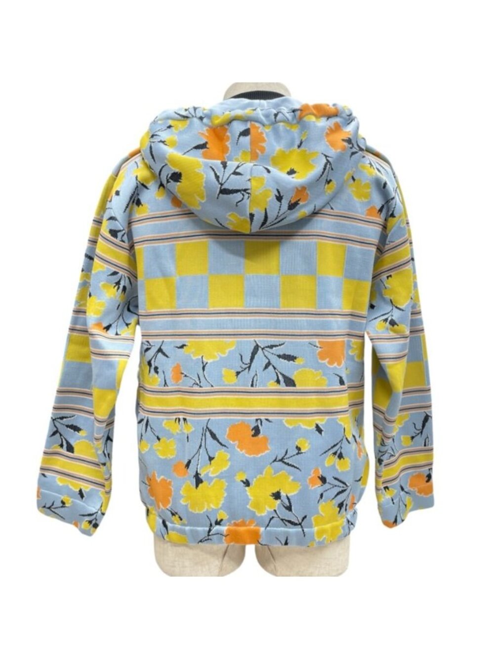 Louis Vuitton Hoodie Hooded Jersey Flower Nylon Silk Light Blue - Picture 3 of 10